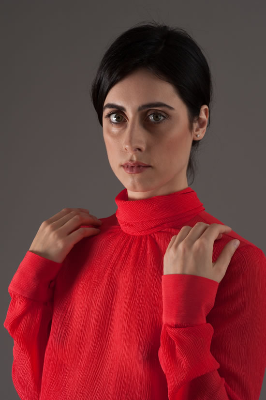 Camicia seta collo alto - immagine 3