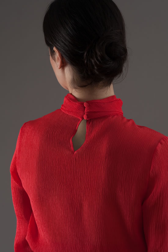 Camicia seta collo alto - immagine 2