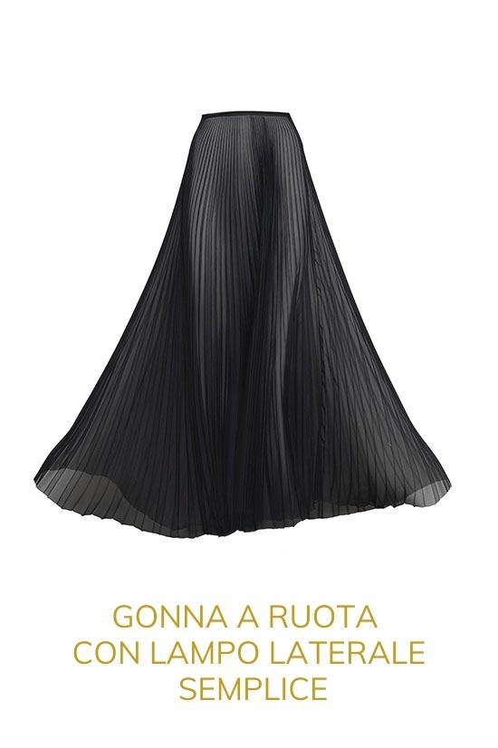 Gonna a ruota con lampo laterale - immagine 2