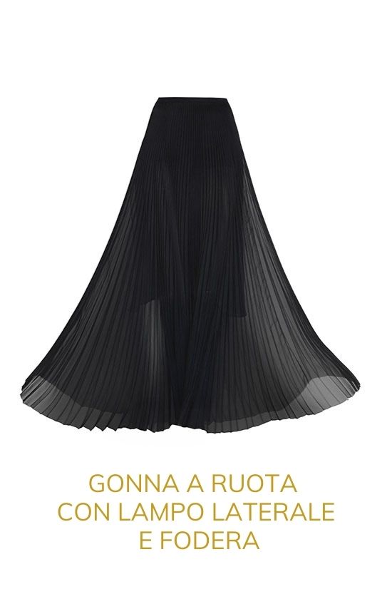 Gonna a ruota con lampo laterale - immagine 3