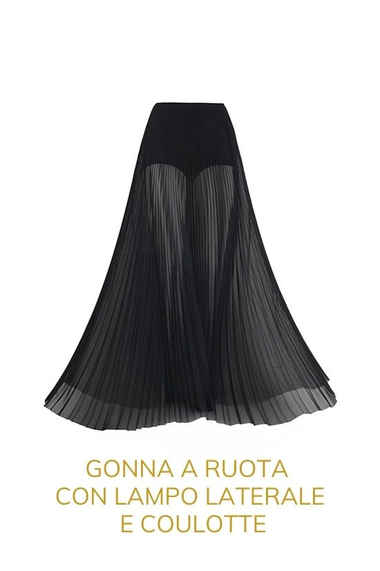 Gonna a ruota con lampo laterale - immagine 4