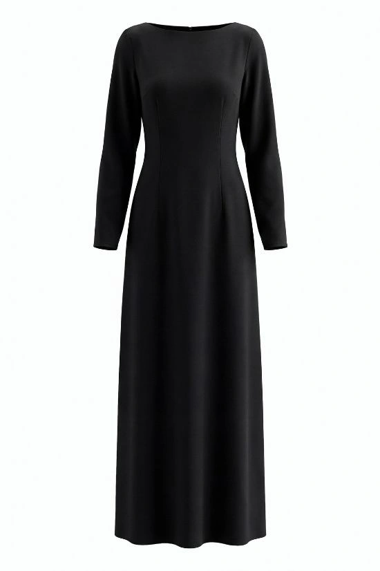 ABITO LUNGO NERO COUTURE - immagine 3