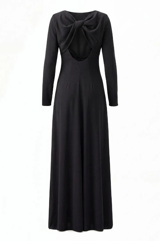 ABITO LUNGO NERO COUTURE - immagine 2