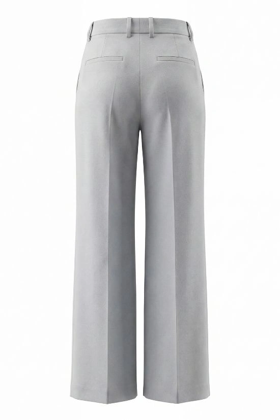 PANTALONE DONNA IN LANA E SETA A VITA BASSA - immagine 2