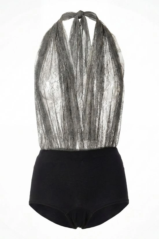 BODY IN PIZZO FANGO COUTURE - immagine 4
